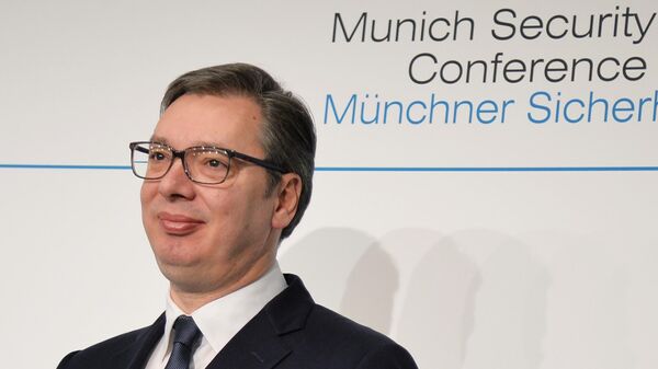 Президент Сербии Александр Вучич на Мюнхенской конференции по безопасности Президент Сербии Александр Вучич на Мюнхенской конференции по безопасности