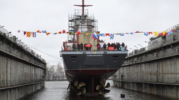 Церемония спуска на воду корвета Ретивый в Санкт-Петербурге Церемония спуска на воду корвета Ретивый в Санкт-Петербурге