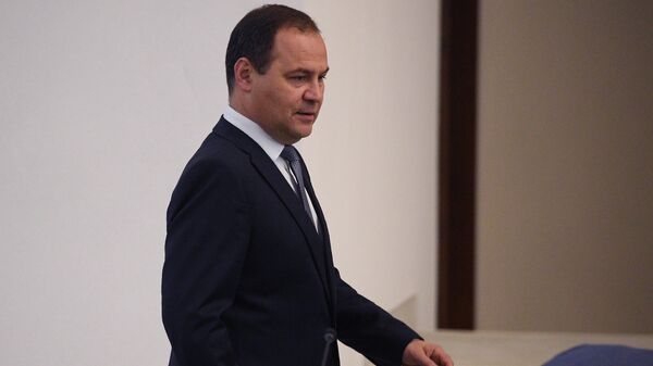 Председатель правительства Белоруссии Роман Головченко на заседании Палаты представителей парламента Белоруссии Председатель правительства Белоруссии Роман Головченко на заседании Палаты представителей парламента Белоруссии