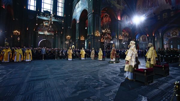 Церемония освящения главного храма Вооруженных сил РФ в парке Патриот в Московской области Церемония освящения главного храма Вооруженных сил РФ в парке Патриот в Московской области