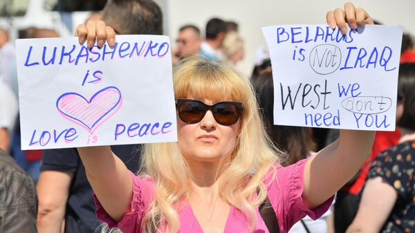 Митинг в поддержку действующего президента Белоруссии Александра Лукашенко в Минске Митинг в поддержку действующего президента Белоруссии Александра Лукашенко в Минске