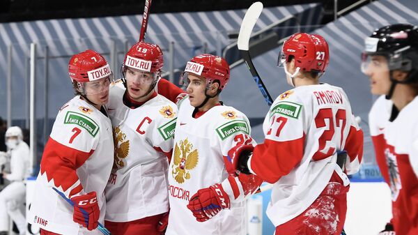 Хоккеисты молодежной сборной России на чемпионате мира Хоккеисты молодежной сборной России на чемпионате мира