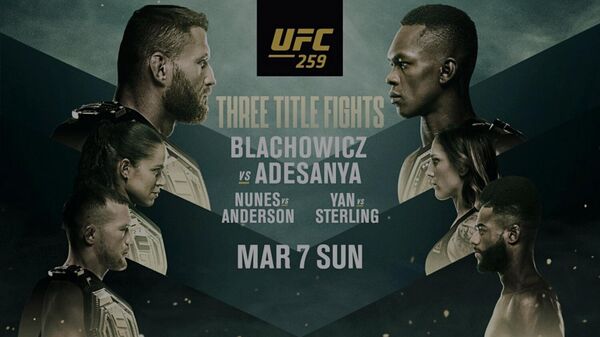 Официальный постер UFC 259 Официальный постер UFC 259