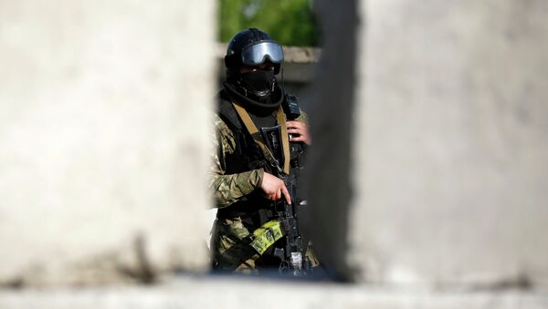 Спецоперация в Краматорске. Украинский солдат Спецоперация в Краматорске. Украинский солдат