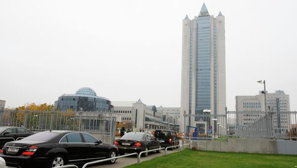 Здание Газпрома в Москве. Архивное фото Здание Газпрома в Москве. Архивное фото
