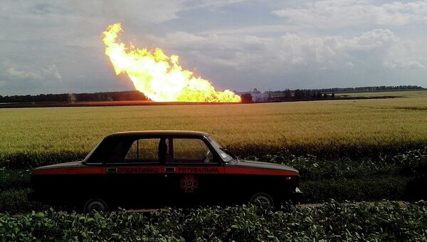 Взрыв на газопроводе Уренгой — Помары — Ужгород на Украине Взрыв на газопроводе Уренгой — Помары — Ужгород на Украине