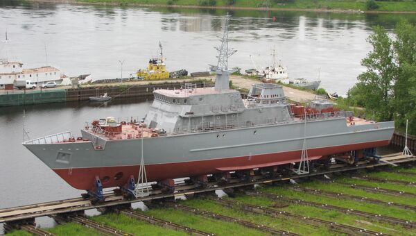 Головной корабль противоминной обороны нового поколения Александр Обухов. Архивное фото Головной корабль противоминной обороны нового поколения Александр Обухов. Архивное фото