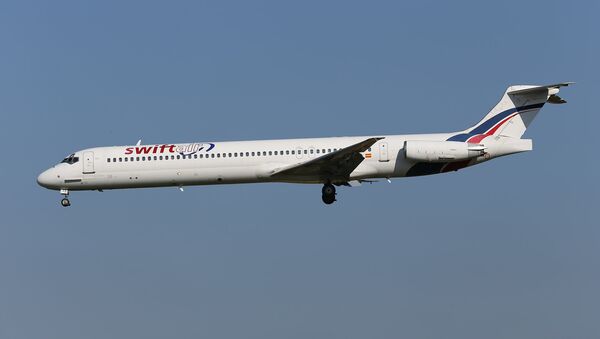 Самолет MD-83 испанской авиакомпании Swiftair. Архивное фото Самолет MD-83 испанской авиакомпании Swiftair. Архивное фото