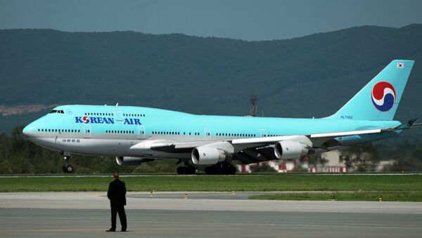 Самолет национальной авиакомпании Южной Кореи Korean Air. Архивное фото Самолет национальной авиакомпании Южной Кореи Korean Air. Архивное фото