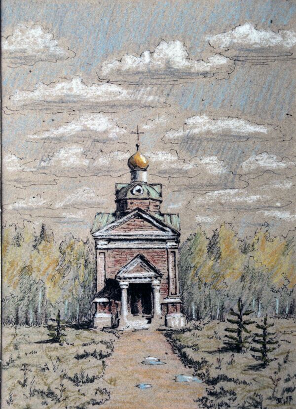 Рисунок Русская православная церковь на Аляске Рисунок Русская православная церковь на Аляске