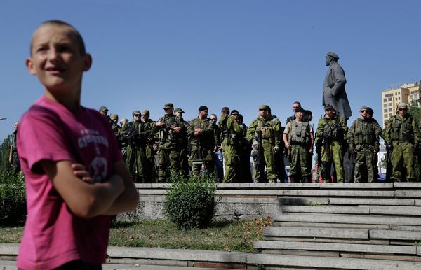 Акция в День независимости Украины в Донецке Акция в День независимости Украины в Донецке