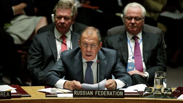 Глава МИД РФ Сергей Лавров на заседании Генеральной ассамблеи ООН Глава МИД РФ Сергей Лавров на заседании Генеральной ассамблеи ООН