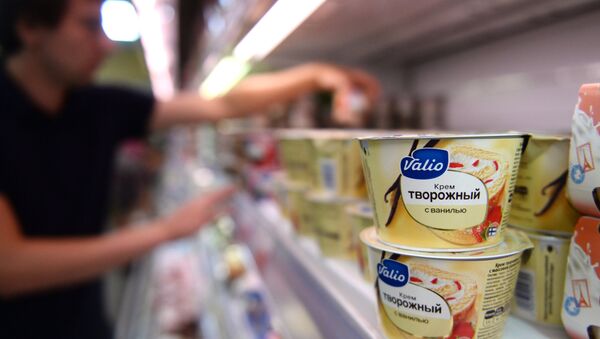 Продукция финского производителя молочных продуктов Valio. Архивное фото Продукция финского производителя молочных продуктов Valio. Архивное фото