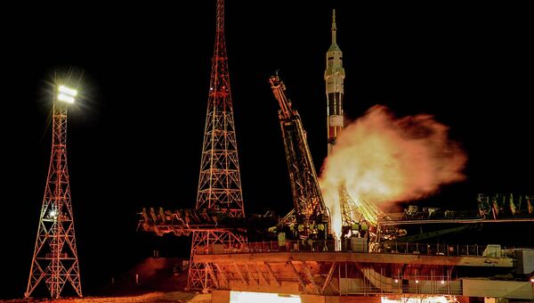 Старт ракеты-носителя Союз-ФГ на космодроме Байконур, архивное фото Старт ракеты-носителя Союз-ФГ на космодроме Байконур, архивное фото