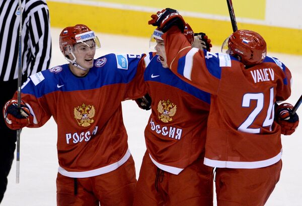 Хоккей. Молодежный ЧМ. Матч Швеция - Россия Хоккей. Молодежный ЧМ. Матч Швеция - Россия