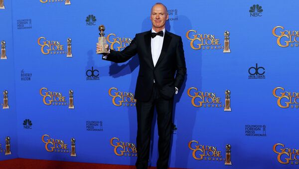 Актер Майкл Китон на вручении премии Золотой глобус Актер Майкл Китон на вручении премии Золотой глобус