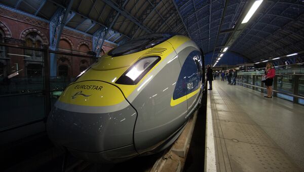 Поезд Eurostar. Архивное фото Поезд Eurostar. Архивное фото
