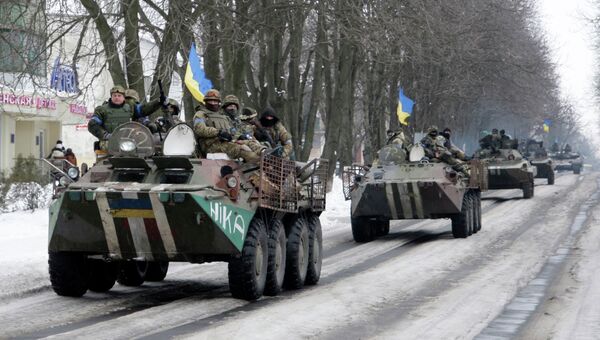 Украинские военные в районе Волновахи, 18 января 2015 Украинские военные в районе Волновахи, 18 января 2015