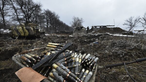 Снаряды в полях Донецкой области. Архивное фото Снаряды в полях Донецкой области. Архивное фото