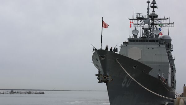 Корабль ВМС США. Архивное фото Корабль ВМС США. Архивное фото
