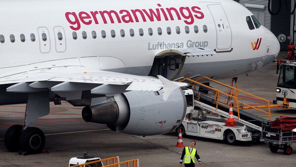 Самолет Airbus A320 авиакомпании Germanwings. Архивное фото Самолет Airbus A320 авиакомпании Germanwings. Архивное фото
