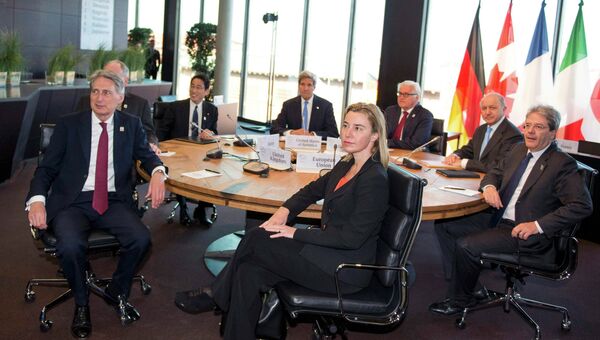 Встреча глав МИД G7 в Любеке, Германия. День второй. Архивное фото Встреча глав МИД G7 в Любеке, Германия. День второй. Архивное фото