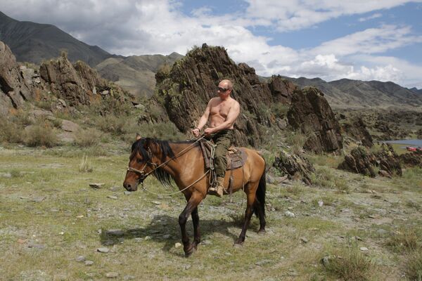 Премьер-министр РФ Владимир Путин на отдыхе в Республике Тыва Премьер-министр РФ Владимир Путин на отдыхе в Республике Тыва