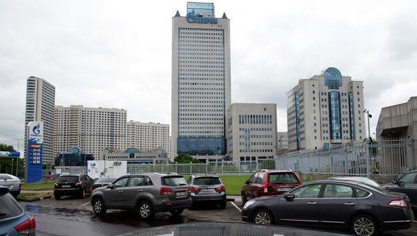 Здание главного офиса компании Газпром в Москве. Архивное фото Здание главного офиса компании Газпром в Москве. Архивное фото