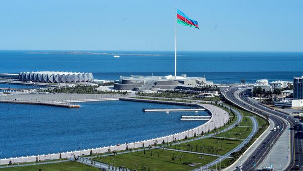 Вид на Баку со смотровой площадки. Архивное фото Вид на Баку со смотровой площадки. Архивное фото