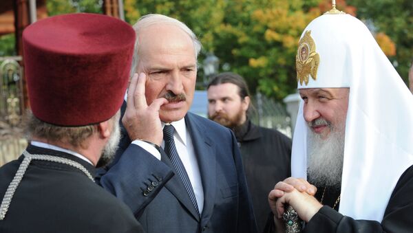 Патриарх Кирилл и президент Белоруссии А.Лукашенко. Архивное фото Патриарх Кирилл и президент Белоруссии А.Лукашенко. Архивное фото