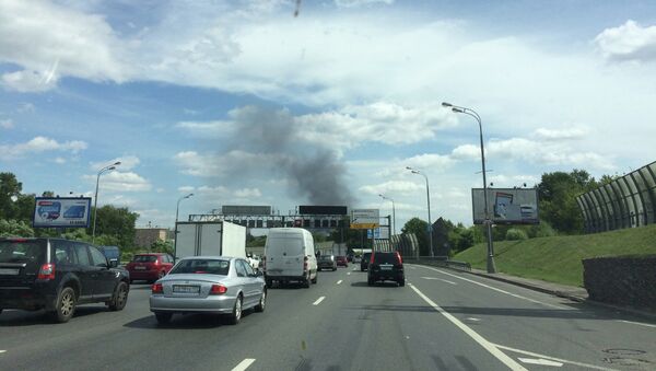 Пожар на территории завода ЗиЛ Пожар на территории завода ЗиЛ