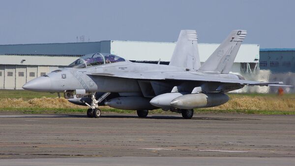 Истребитель F/A-18E/F Super Hornet. Архивное фото Истребитель F/A-18E/F Super Hornet. Архивное фото