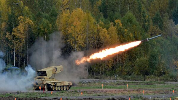 Тяжелая огневая система ТОС-1А Солнцепек на Russia arms expo Тяжелая огневая система ТОС-1А Солнцепек на Russia arms expo