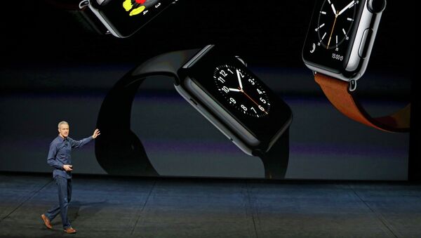 Генеральный директор Apple Тим Кук во время презентации в Сан-Франциско Генеральный директор Apple Тим Кук во время презентации в Сан-Франциско