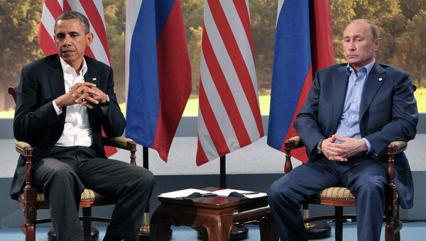 В.Путин встретился с Б.Обамой в рамках саммита G8. Архивное фото В.Путин встретился с Б.Обамой в рамках саммита G8. Архивное фото