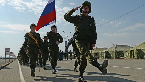 Военнослужащие подразделения миротворческой бригады. Архивное фото Военнослужащие подразделения миротворческой бригады. Архивное фото