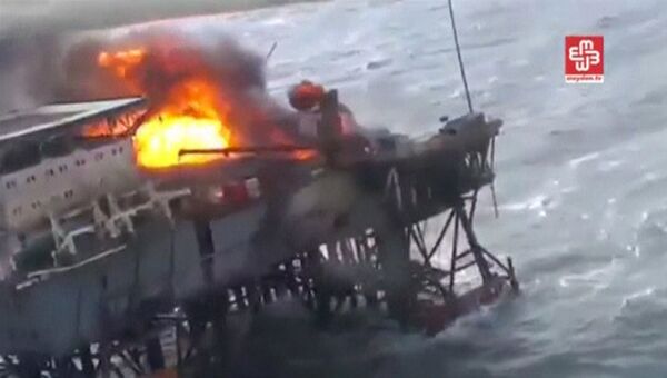 Пожар на платформе на морском нефтегазовом месторождении Гюнешли Пожар на платформе на морском нефтегазовом месторождении Гюнешли