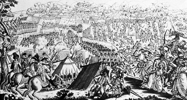 Гравюра Штурм Измаила 11-22 декабря 1790 года под командованием А.Суворова. Государственный Исторический музей. Репродукция Гравюра Штурм Измаила 11-22 декабря 1790 года под командованием А.Суворова. Государственный Исторический музей. Репродукция