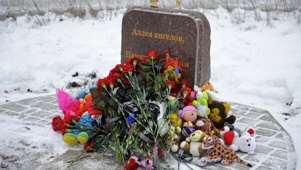 Памятник детям Донбасса, погибшим от обстрелов, в парке Ленинского комсомола на Аллее ангелов в Донецке.Архивное фото Памятник детям Донбасса, погибшим от обстрелов, в парке Ленинского комсомола на Аллее ангелов в Донецке.Архивное фото