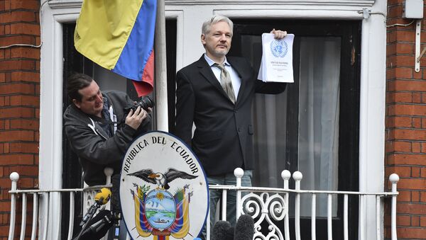 Основатель WikiLeaks Джулиан Ассанж выступает перед журналистами в Лондоне, Великобритания. 5 февраля 2016 Основатель WikiLeaks Джулиан Ассанж выступает перед журналистами в Лондоне, Великобритания. 5 февраля 2016