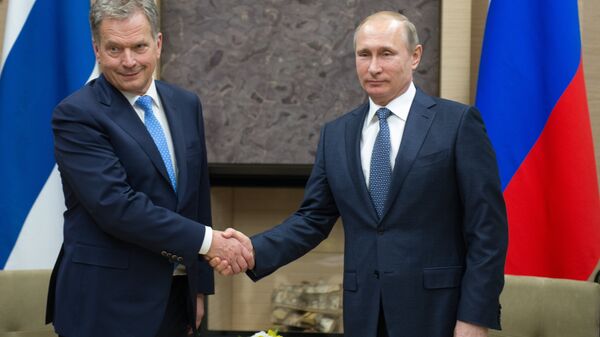 Президент России Владимир Путин и президент Финляндии Саули Ниинистё Президент России Владимир Путин и президент Финляндии Саули Ниинистё