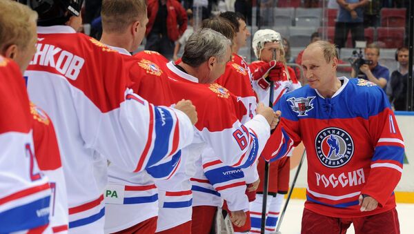 Президент РФ В. Путин принял участие в гала-матче турнира Ночной хоккейной лиги Президент РФ В. Путин принял участие в гала-матче турнира Ночной хоккейной лиги