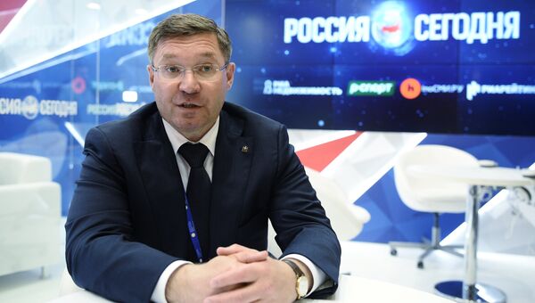 Губернатор Тюменской области Владимир Якушев в павильоне МИА Россия сегодня Губернатор Тюменской области Владимир Якушев в павильоне МИА Россия сегодня