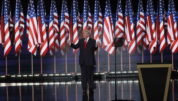 Дональд Трамп на съезде Республиканской партии США в Огайо. 22 июля 2016 Дональд Трамп на съезде Республиканской партии США в Огайо. 22 июля 2016