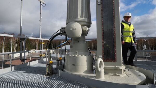 Пуск в эксплуатацию второй ветки газопровода Северный поток. Архивное фото Пуск в эксплуатацию второй ветки газопровода Северный поток. Архивное фото