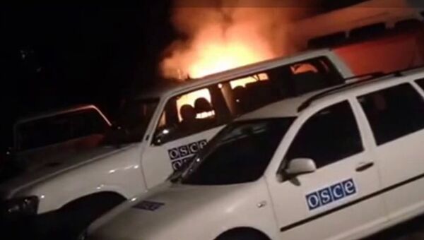 Поджог автомобиля ОБСЕ Поджог автомобиля ОБСЕ
