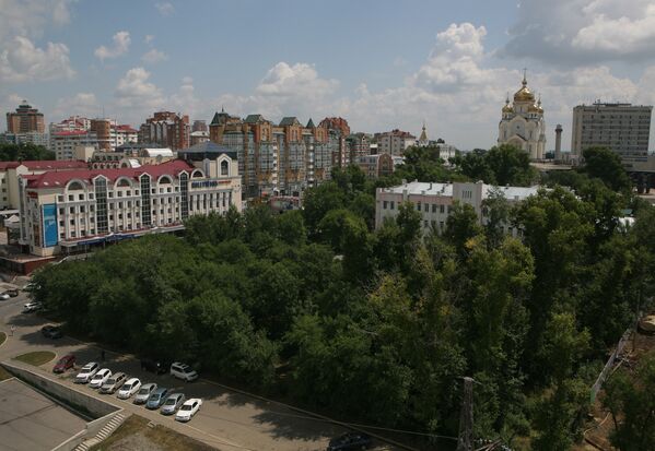Вид на центральный район Хабаровска Вид на центральный район Хабаровска