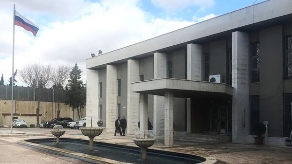 Здание посольства РФ в Дамаске. Архивное фото Здание посольства РФ в Дамаске. Архивное фото