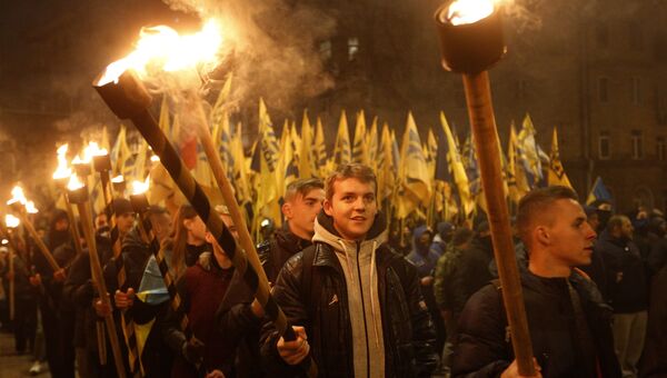 Факельное шествие в Киеве Факельное шествие в Киеве