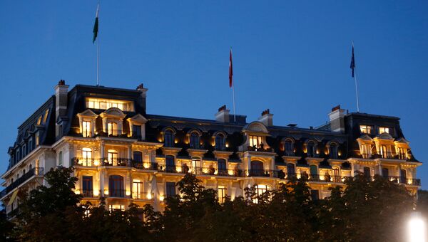 Здание отеля Beau Rivage Palace в Лозанне, где прошла встреча по Сирии Здание отеля Beau Rivage Palace в Лозанне, где прошла встреча по Сирии